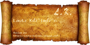 Lautz Kálmán névjegykártya